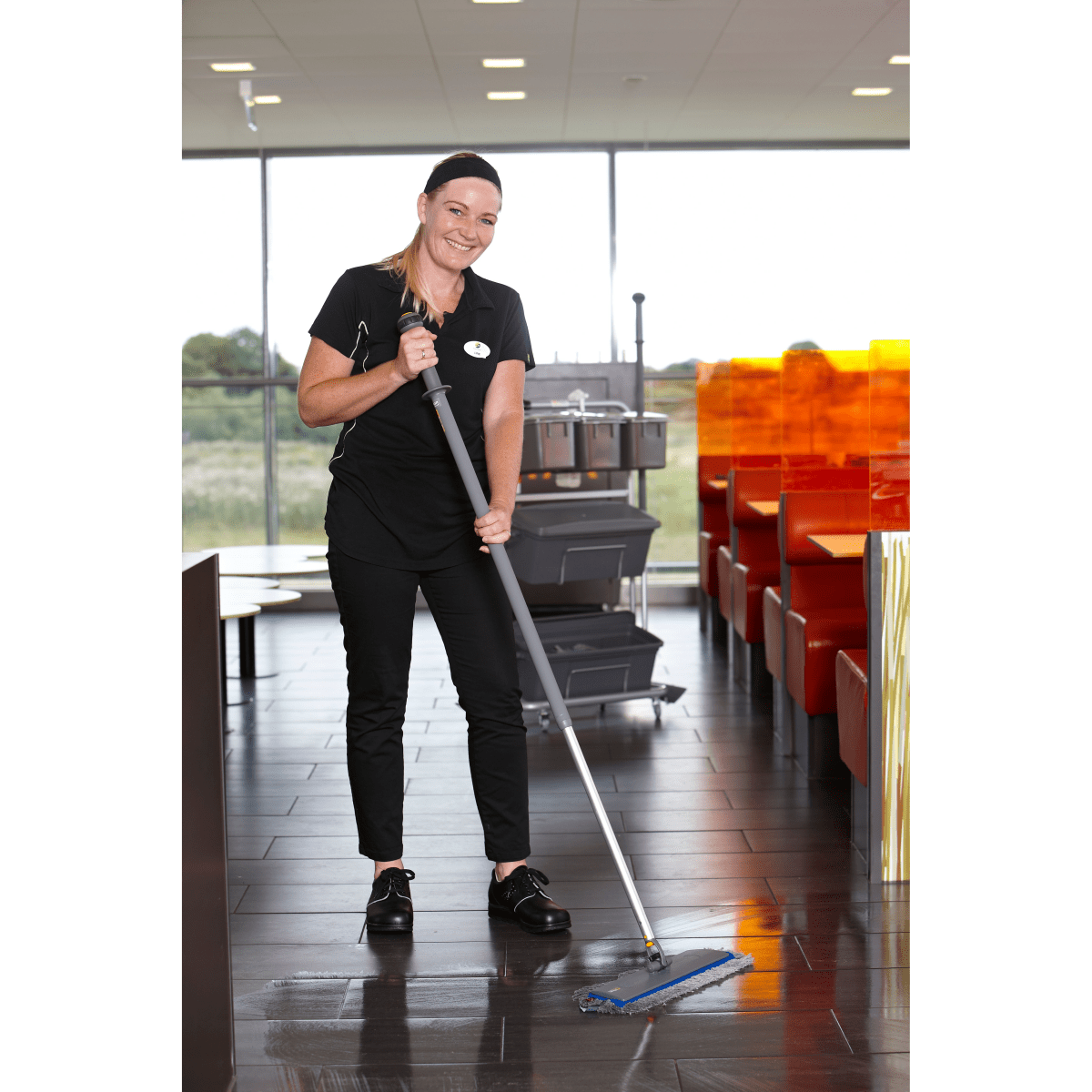Vikan 580410 Narrow Cleaning Cart with Accessories, 40 cm VEC System Size, Grey - Auto Rae-Chem