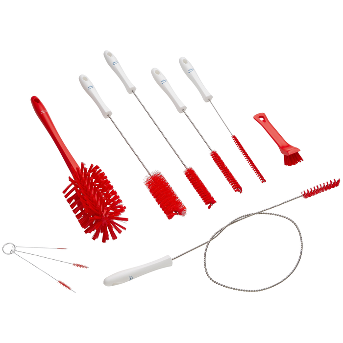 Vikan 53584 Brush Kit f/Softice Machines, Red