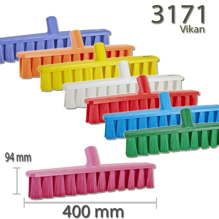 Vikan 3171n ULTRA SAFE TECHNOLOGY (UST) Broom, 400 mm, Soft, color coded effective sweeping of dry particles in high-risk areas