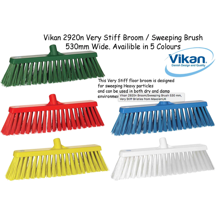 Vikan 2920n Sweeping Brush Large 530mm Very Stiff Bristles | Auto Rae-Chem