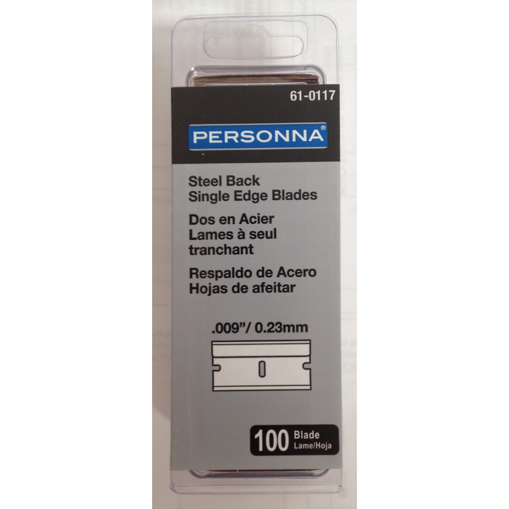 Personna Steel Back Single Edge Safety Blades Box 100 | Auto Rae-Chem