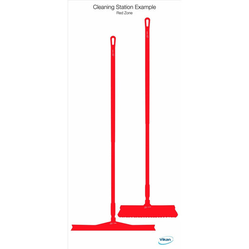 Shadow Board Cleaning Station 1104 Broom & Squeegee Red Blue Yellow Green