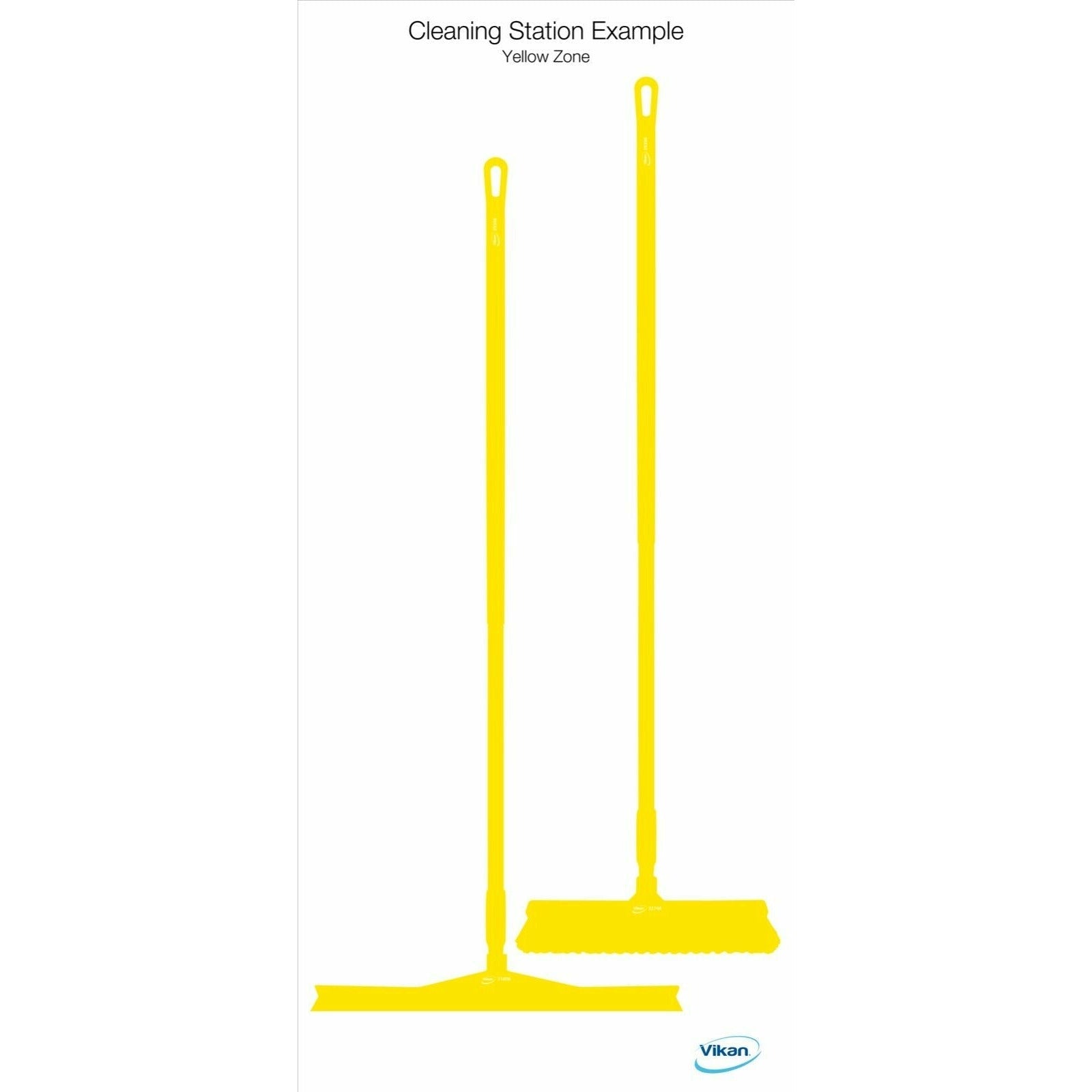 Vikan Shadow Board Cleaning Station 1104 Broom and Squeegee - View 4 | Auto Rae-Chem