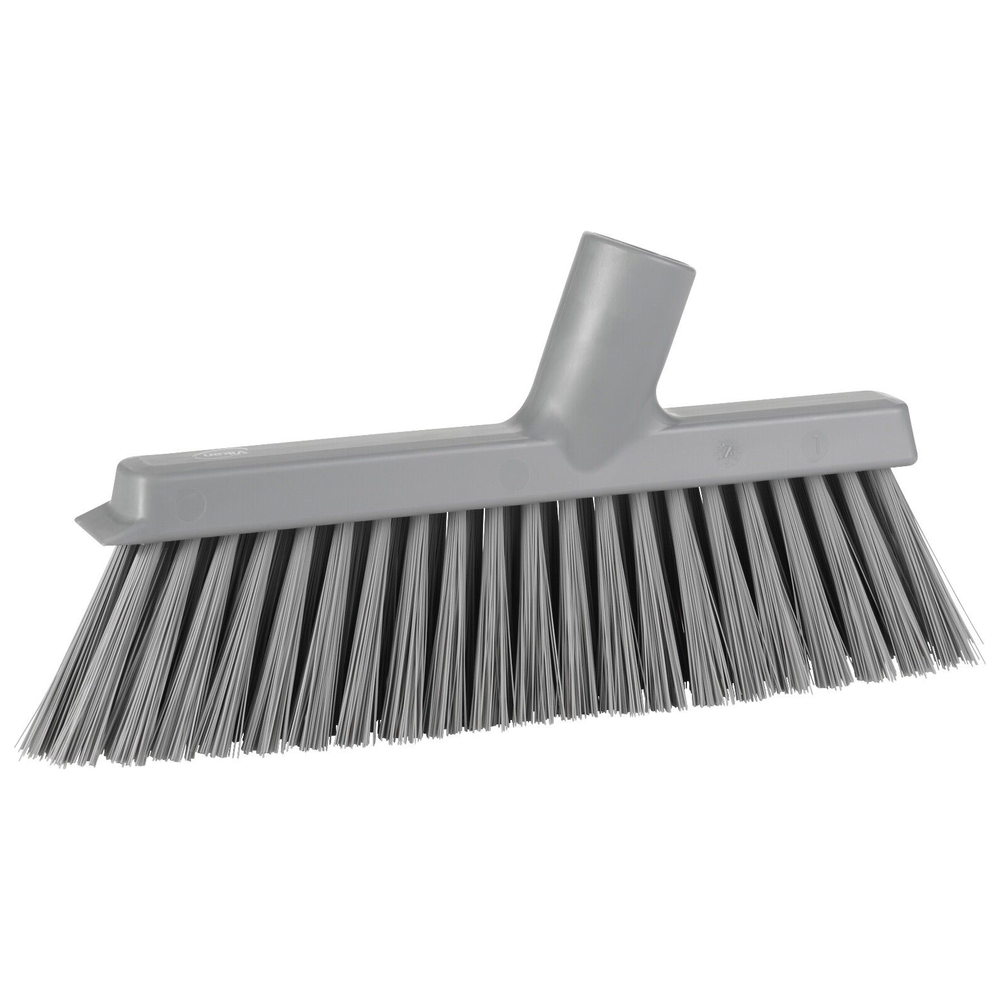 Vikan 310388 Dustpan Broom with Angled Thread, Grey | Auto Rae-Chem