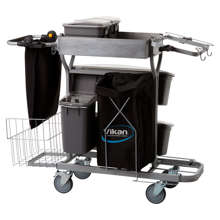 Vikan 580319 Compact Cleaning Trolley Plus 60cm Grey