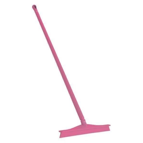 Vikan 71601/29621 24" Polypropylene Floor Squeegee with matching Handle Pink