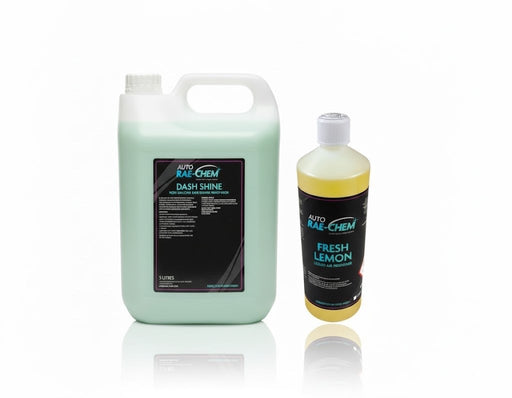 Auto Rae-Chem Dash Shine 5L Non-Silicone & 1L Fresh Lemon Air Freshener