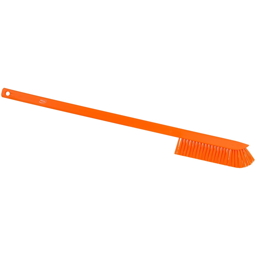 Vikan 41977 Ultra-Slim Cleaning Brush with Long Handle, 600 mm, Medium, Orange