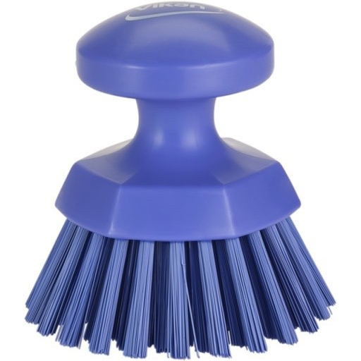 Vikan 38858 Purple Hand Scrub Keg Brush Hard Polypropylene Polyester Bristles