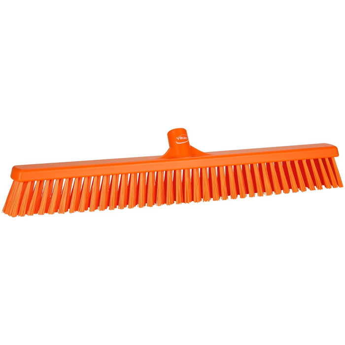 Vikan 31947 Orange Broom 610mm Soft/Hard Bristles Hygienic Floor Brush