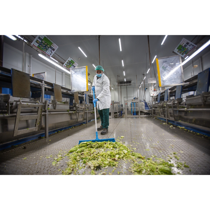 Vikan 31947 Orange Broom 610mm Soft/Hard Bristles Hygienic Floor Brush