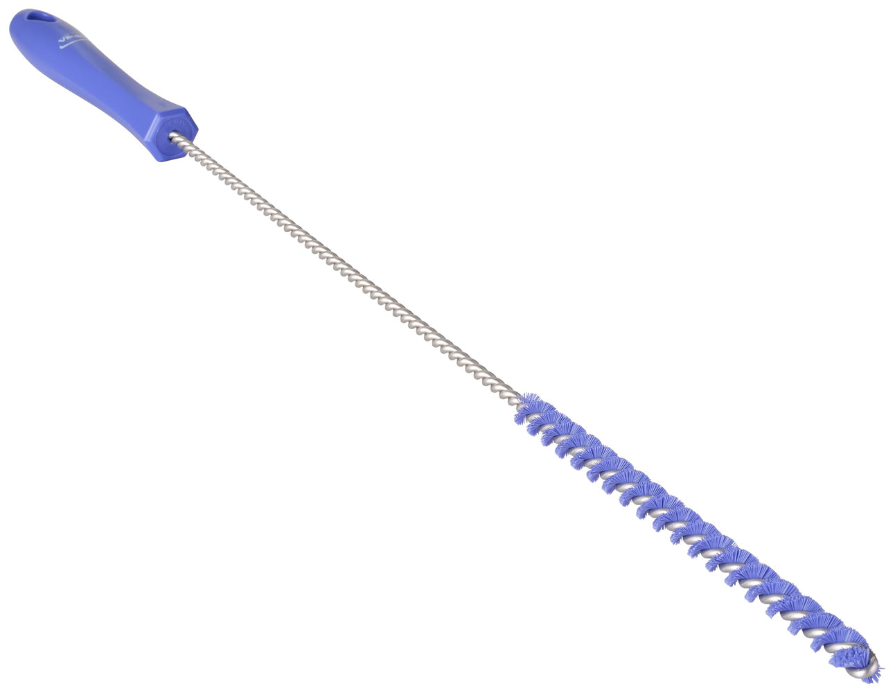 Vikan 53758 Tube Brush – Ø10 mm x 500 mm, Hard Bristles, FDA Compliant (Glass & Fork), Purple – Tube, Bottle & Machinery Crevice Cleaning Brush