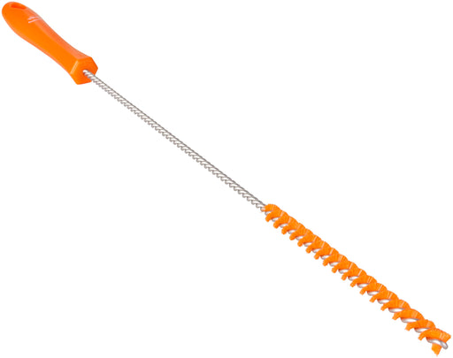Vikan 53757 Tube Brush – Ø10 mm x 500 mm, Hard Bristles, FDA Compliant (Glass & Fork), Orange – Tube, Bottle & Machinery Crevice Cleaning Brush
