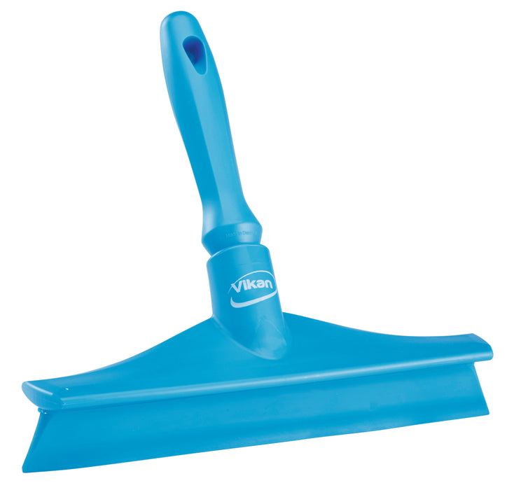 Vikan 71253 Rubber Polypropylene Frame Bench Single Blade Squeegee, 10", Blue