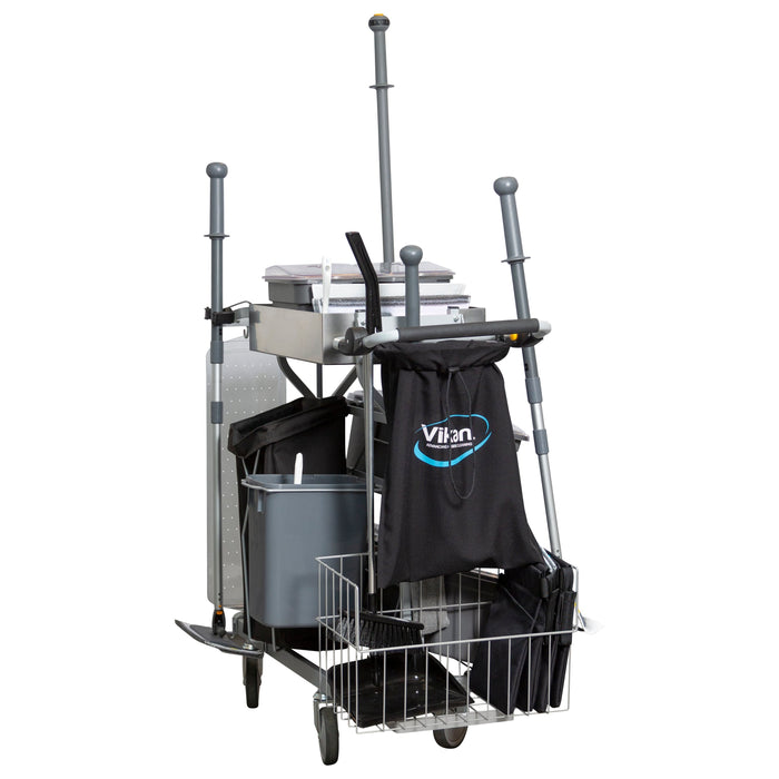 Vikan 990125 Restroom Cleaning Package, System Size 60 cm, Grey