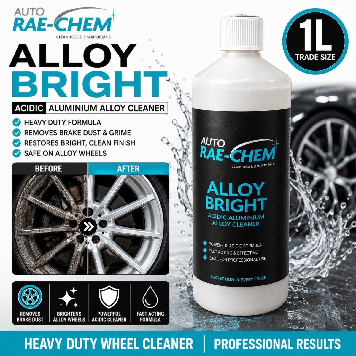 Alloy Bright – Acidic Aluminium Cleaner & Brightener - Auto Rae-Chem