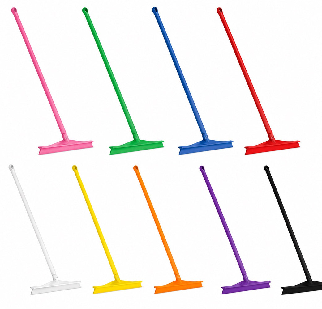 Vikan 600mm Polypropylene Floor Squeegee with Handle Food Grade Colour Coded