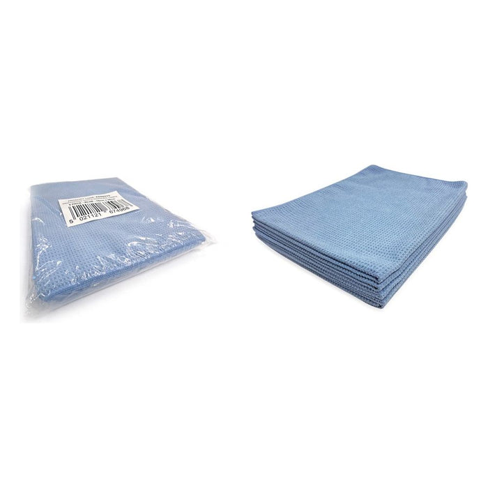 Super Soft Blue Waffle Drying Towels 5 Pack