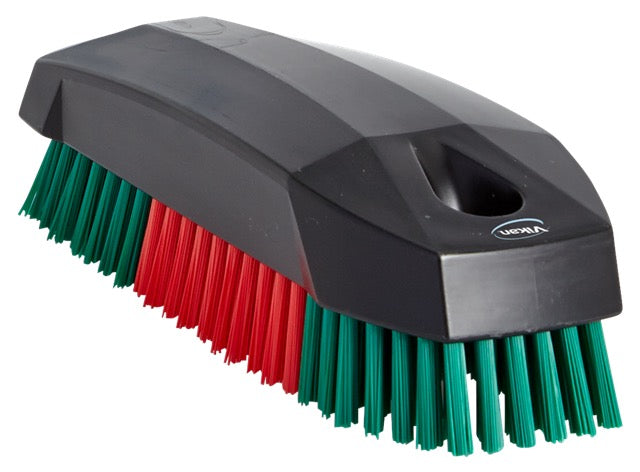 Vikan Convertible / Carpet & Fabric Brush – Professional Stiff Bristle Detail Brush