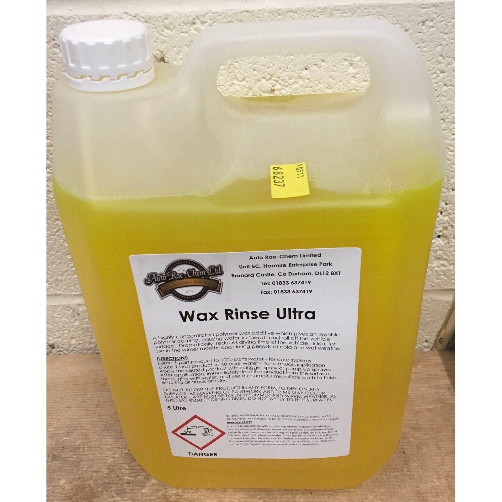 Auto Rae-Chem 5L Wax Rinse Ultra Super Concentrated Spray-On Car Wax Additive | Auto Rae-Chem
