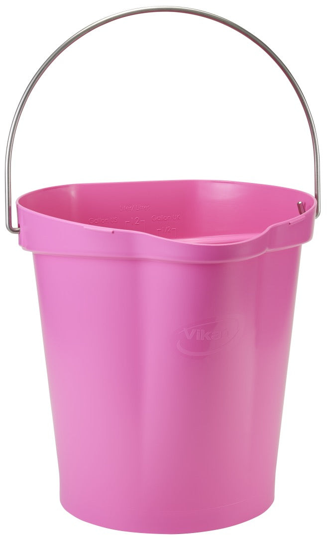 Vikan 5686 Hygiene Bucket 12 Litre – Stainless Steel Handle | 12 HACCP Colours