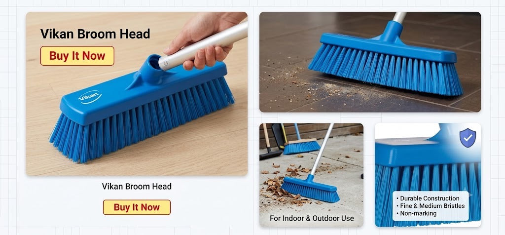 Vikan 7068 Sweeping Brush 300mm Medium Bristles