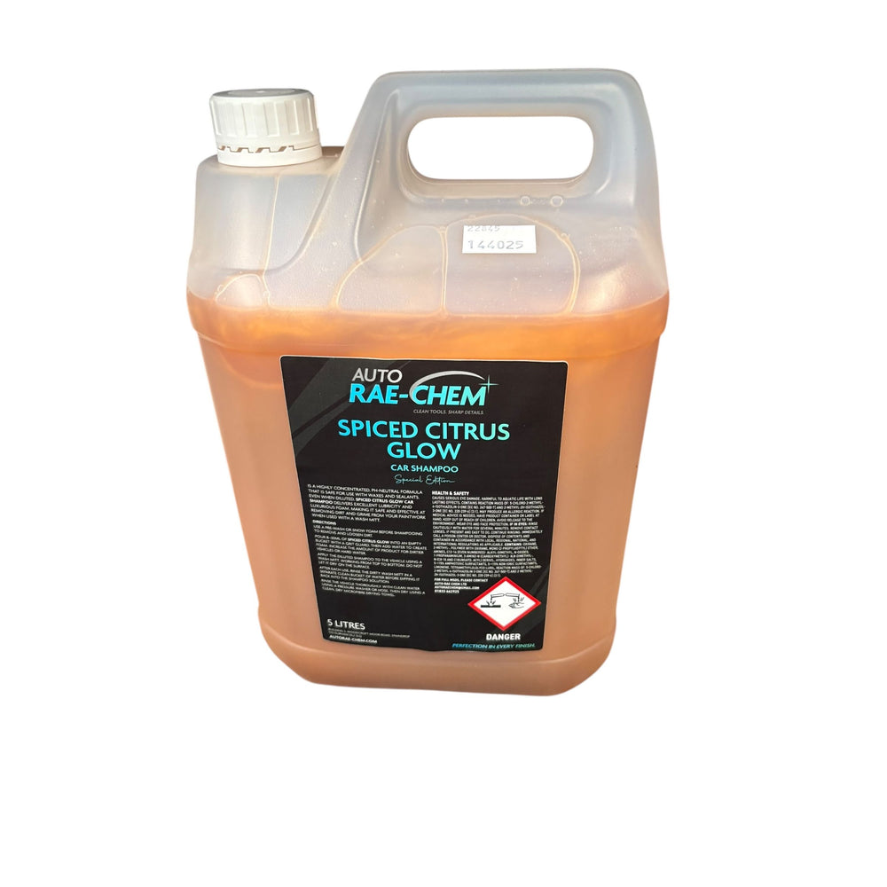New Auto Rae-Chem Spiced Citrus Glow Car Shampoo 5L pH Neutral Wax Safe Wash