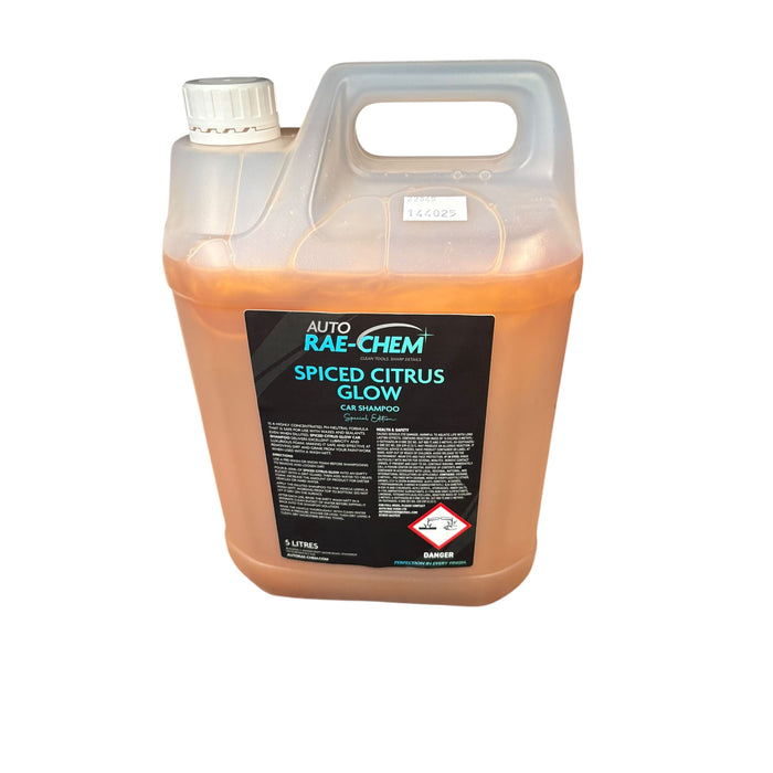 New Auto Rae-Chem Spiced Citrus Glow Car Shampoo 5L pH Neutral Wax Safe Wash