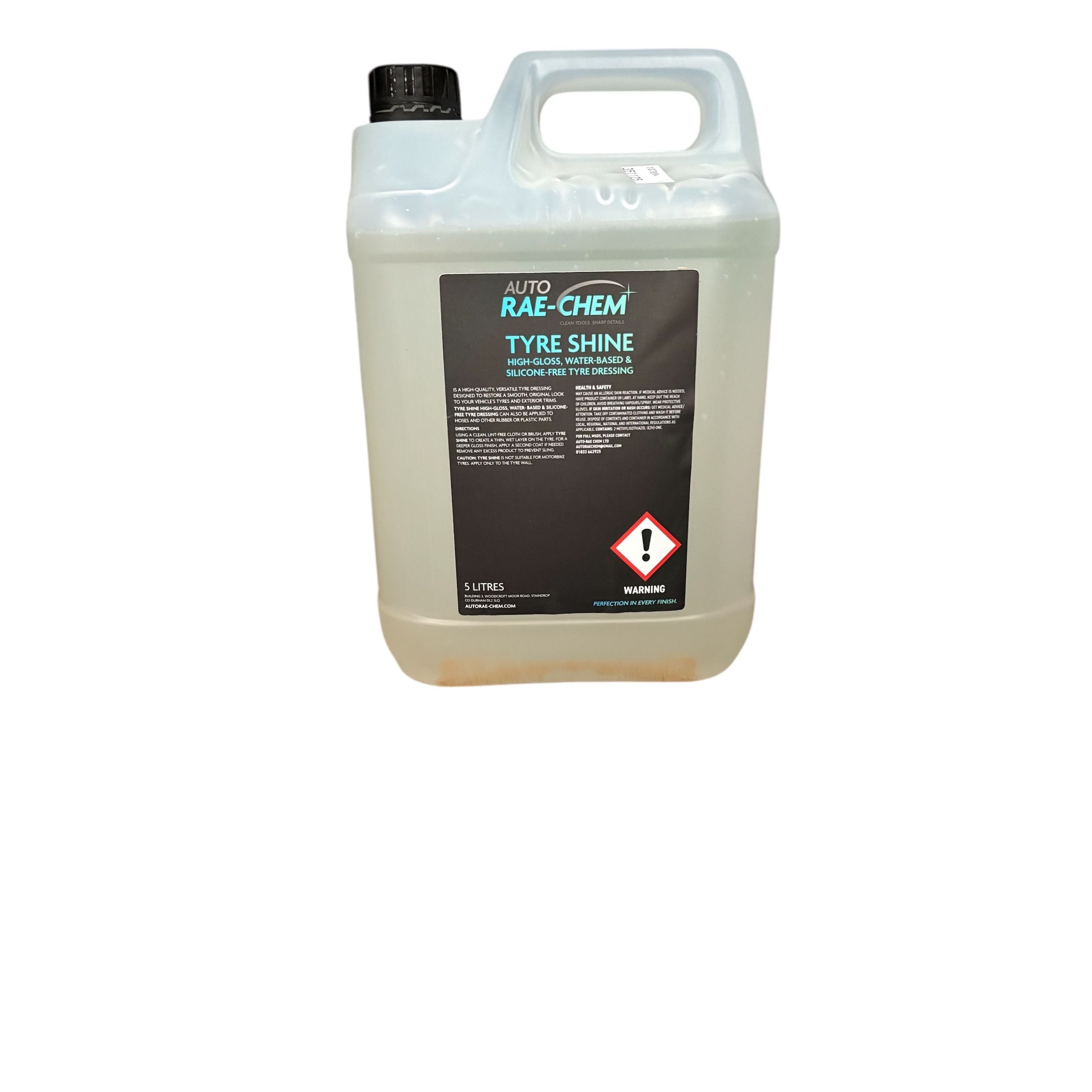 Professional Tyre Shine Dressing 5L Wet Look Rubber and Trim Gloss - View 2 | Auto Rae-Chem