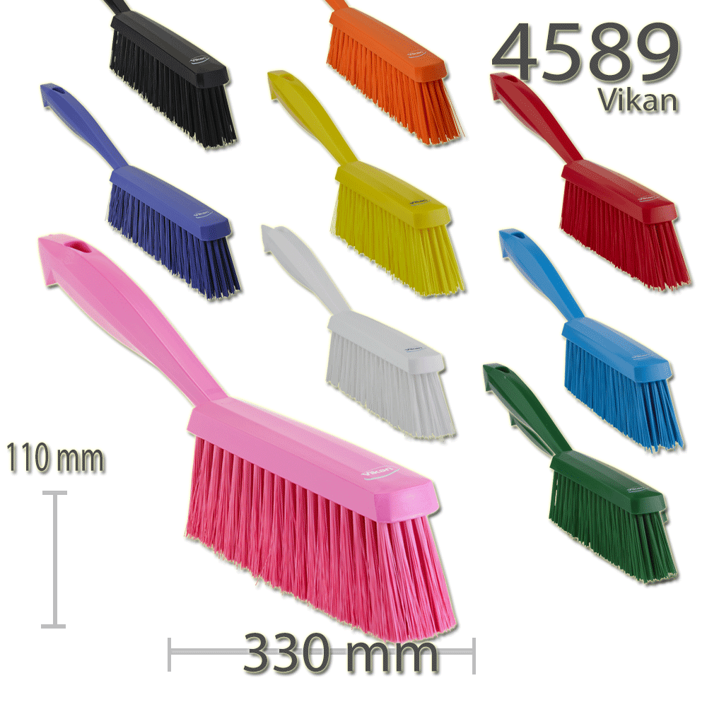 Vikan Narrow Slim Washing Scrubbing Sweeping Hand Brush Medium Bristles - Auto Rae-Chem