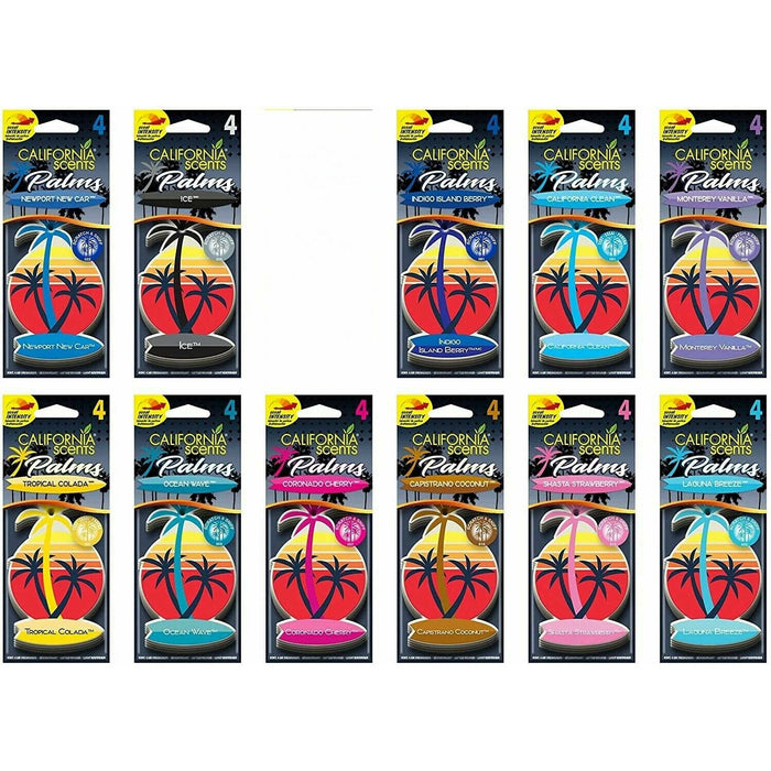 California Scents Palms Air Freshener Pack of 4 | Auto Rae-Chem