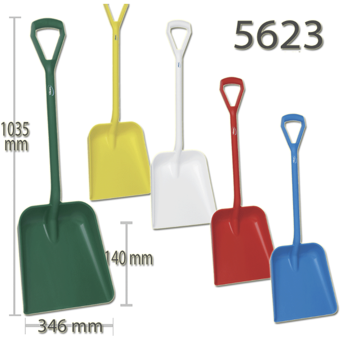 Vikan Shovel Large Lightweight Strong Durable Plastic Rust Proof Food Snow Muck