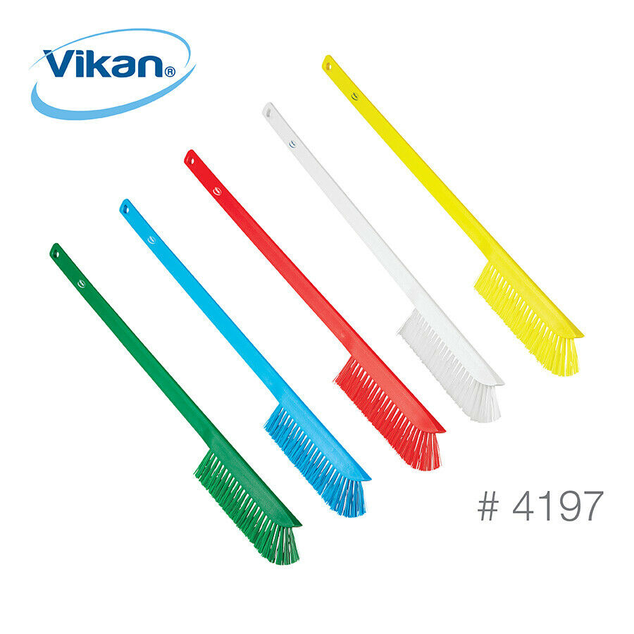 Vikan 4197n Ultra-Slim Cleaning Brush Long Handle 600mm Medium | Auto Rae-Chem