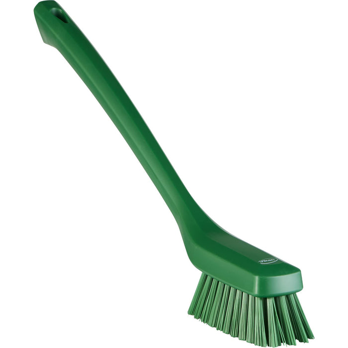 Vikan Narrow Long Handle Brush, Polypropylene Block, Green, One Size