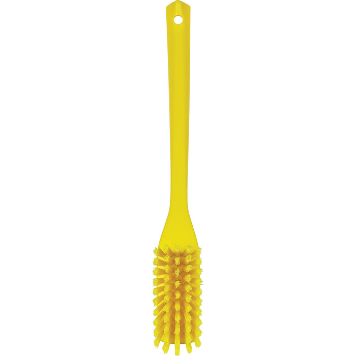 Vikan Narrow Long Handle Brush, Polypropylene Block, Yellow, One Size