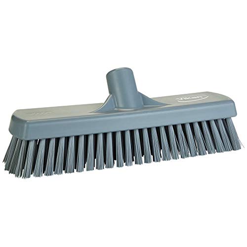 Vikan 706088 12" Deck/Wall Scrub- Stiff - Gray