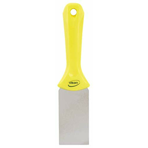 Vikan 40086 Stainless Steel Hand Scraper, Yellow, 235mm Length, 50mm Width, 22mm Height