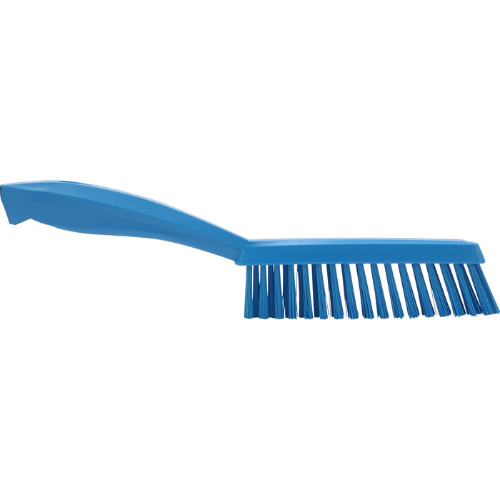 Vikan 41953 Slim, Stiff Bristles, Washing / Sweeping, Hand Brush, Fabric, Upholstery, Carpet, 300mm (Blue)