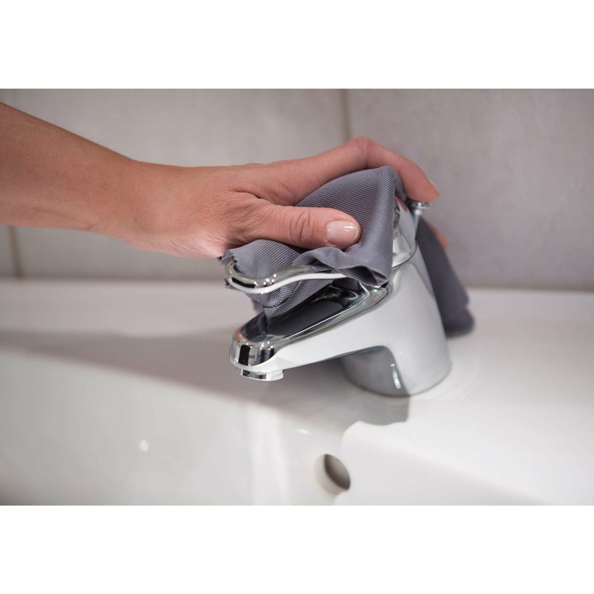 Vikan Glass Cleaning Cloth, Microfibre, 691540, Grey, 400 mm Length, 400 mm Width, 1 mm Height, Pack of 5 - Auto Rae-Chem