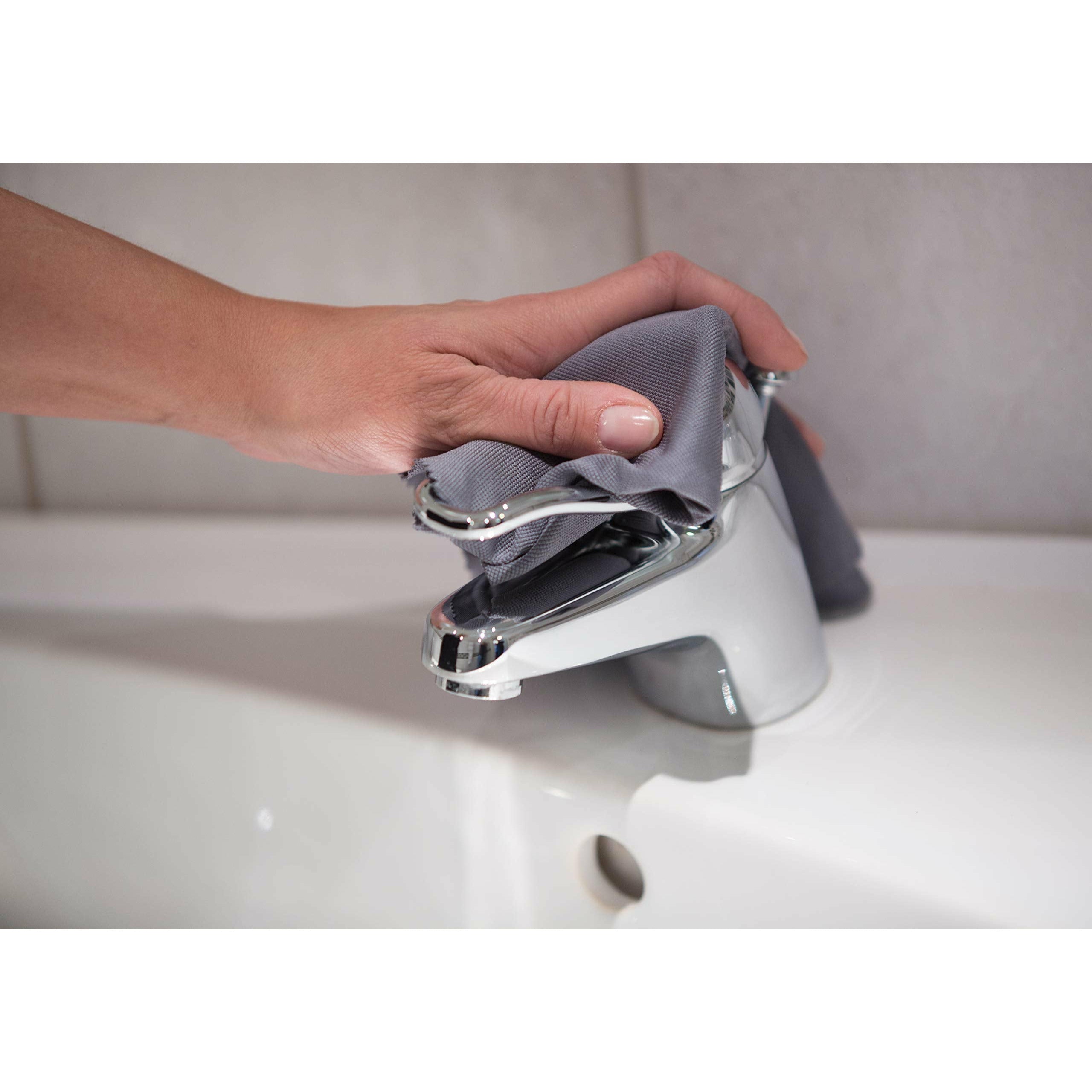 Vikan 691540 Glass Cleaning Cloth Microfibre Grey 400mm Pack of 5 - View 3 | Auto Rae-Chem
