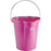 Vikan 56861 Durable Polypropylene Hygiene Bucket/Pail, Stainless Steel Handle, 12 Litre, Pink