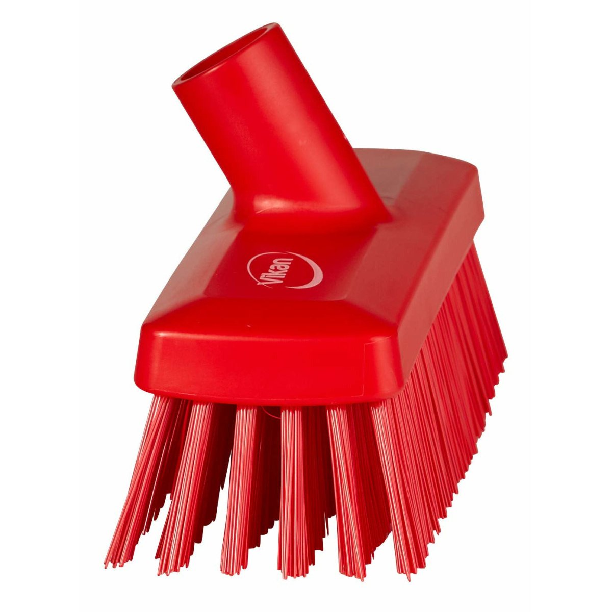 Vikan 70424 Compact Wall/Deck Scrub - Hard - Red - Auto Rae-Chem