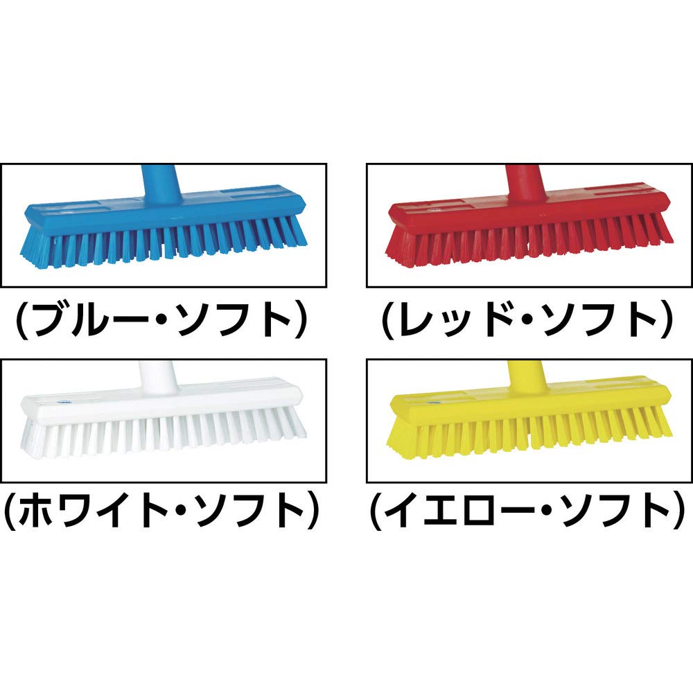Vikan 70416 Stiff Bristle Deck Scrub 10.75 inch Polyester Yellow - View 2 | Auto Rae-Chem