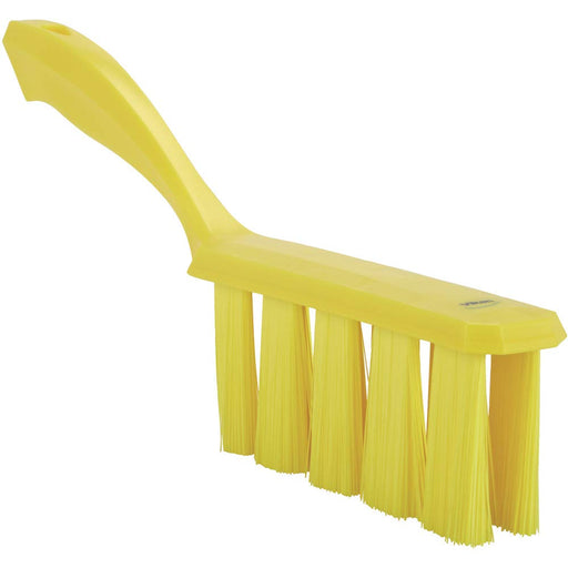 Vikan 41976 Ultra-Slim Cleaning Brush with Long Handle, 600 mm, Medium,  Yellow