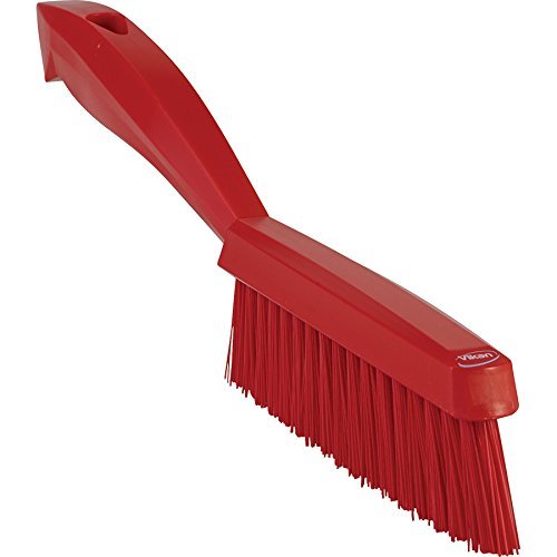 Vikan 41954 Fine Sweep Hand Brush, Polypropylene, Polyester Bristle, 11-25/32", Red by Vikan