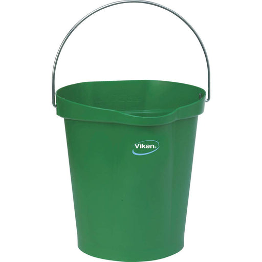 Vikan 56862 Hygiene Bucket, Green, 12 Litre Capacity, 325mm Length, 330mm Width, 330mm Height