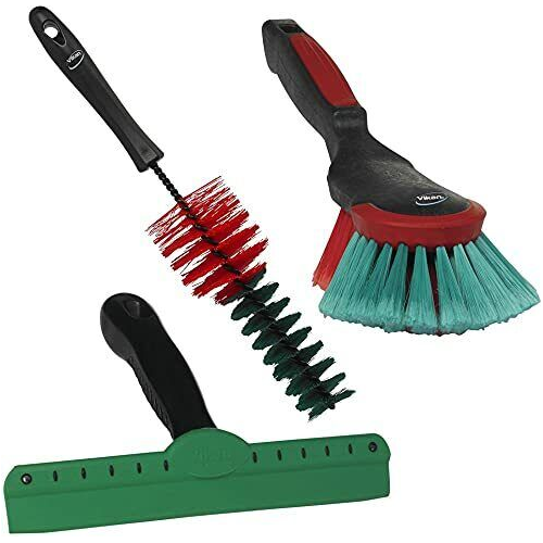Vikan Transport Campaign Kit 2 Brushes and 1 Wipe-N-Shine 250mm | Auto Rae-Chem