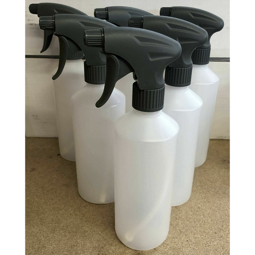 AUTO RAE-CHEM 6 x 500ml Chemical Resistant Trigger Spray Bottles - Garden, Home