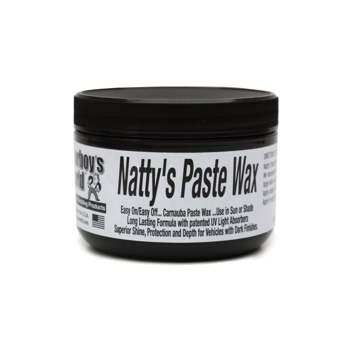 NEW Poorboys Nattys BLACK Paste Car Wax **COMES WITH PAD & MICROFIBRE CLOTH ***