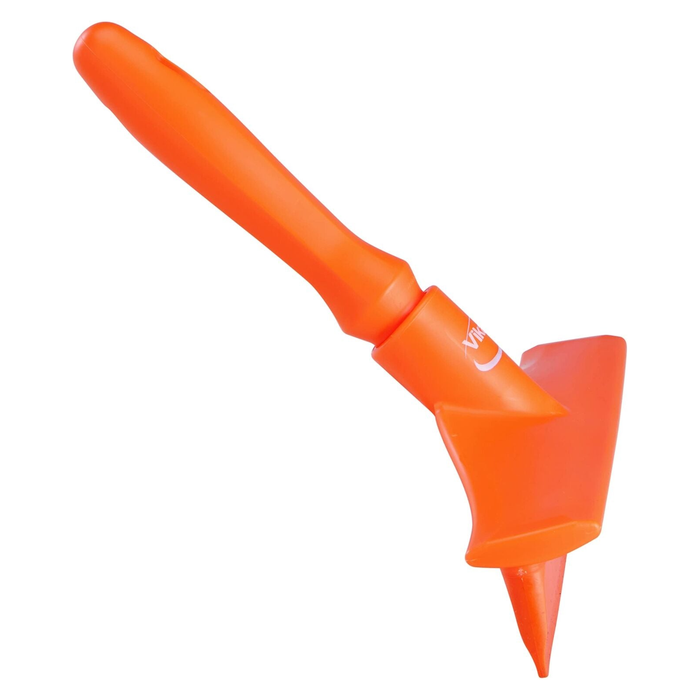 Vikan 71257 Rubber Polypropylene Frame Bench Single Blade Squeegee, 10", Orange